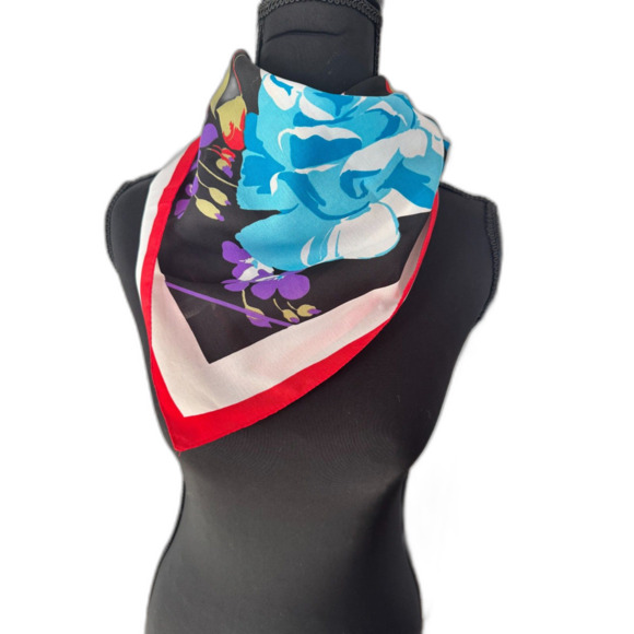 Vintage Scarf Bundle Lot of 7 | Silk & Poly | 50s 60s 70s Designer Prints - Picture 8 of 8